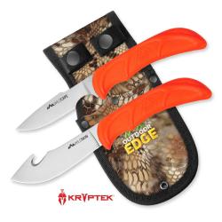 Kit Outdoor Edge Wild Pair Combo Lame Acier 420J2 Manche TPR Orange &Eacute;tui OEWR1C