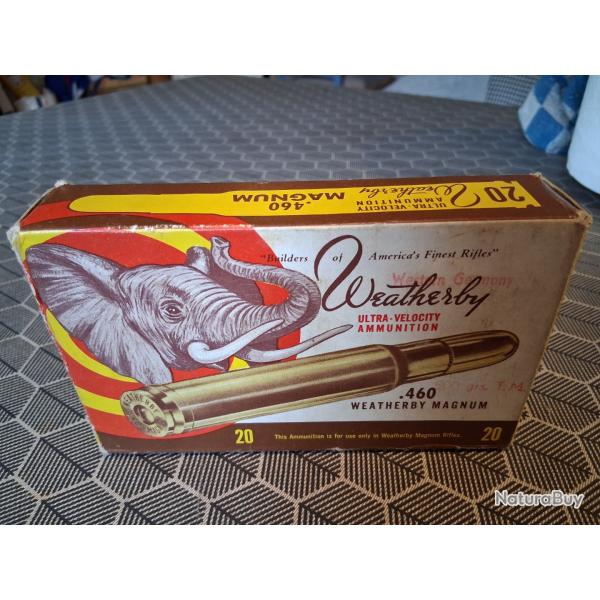 Bo�te de cartouches 460 WEATHERBY MAGNUM