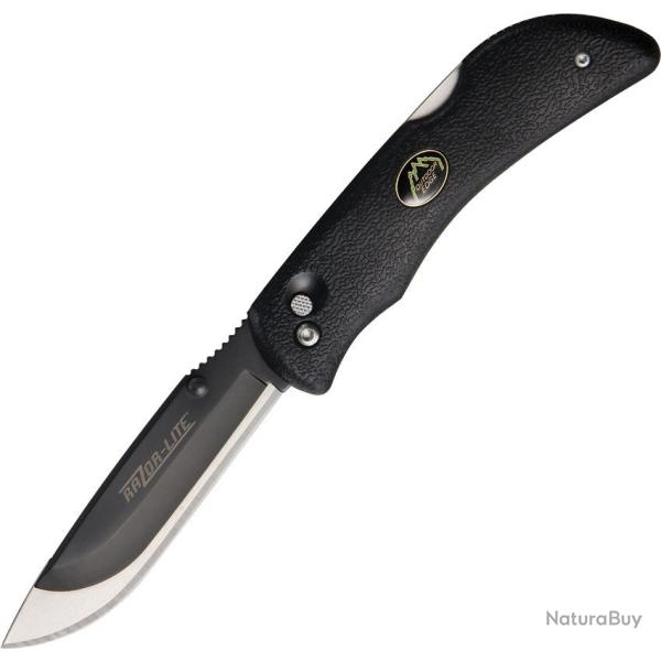 Couteau Outdoor Edge Razor-Lite Lame Acier 420J2 Manche TPR Noir �tui Lockback OERL10