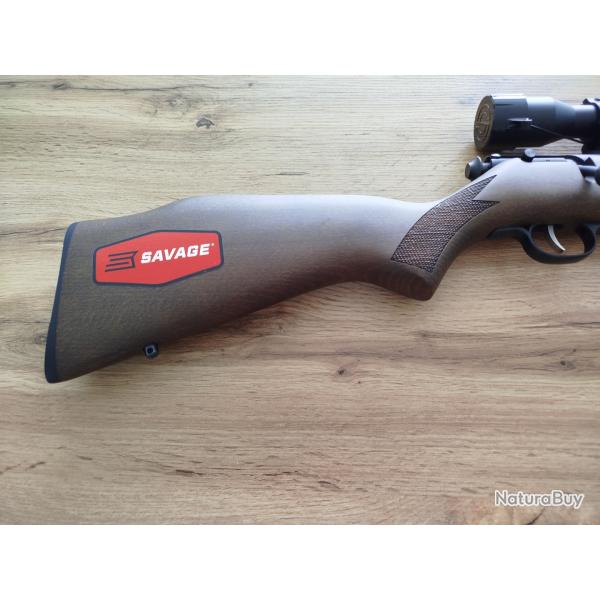Carabine savave Stevens 300 bois calibre 22 LR plus lunette Simmons  4x32 plus silencieux son