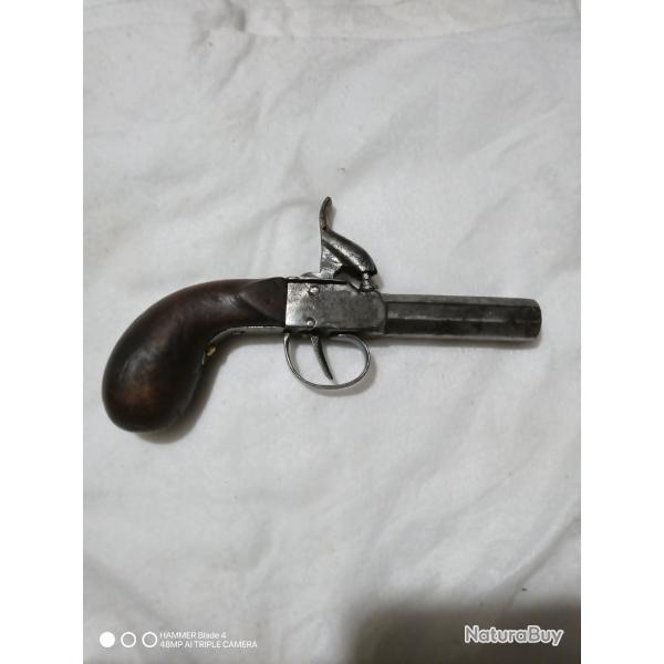 PISTOLET DE POCHE A PISTON POUDRE NOIRE