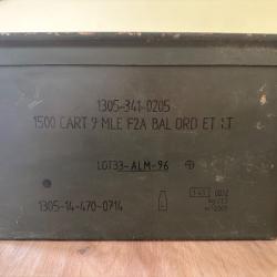 Caisse de munitions militaire US M2A1 - ex-arm&eacute;e fran&ccedil;aise