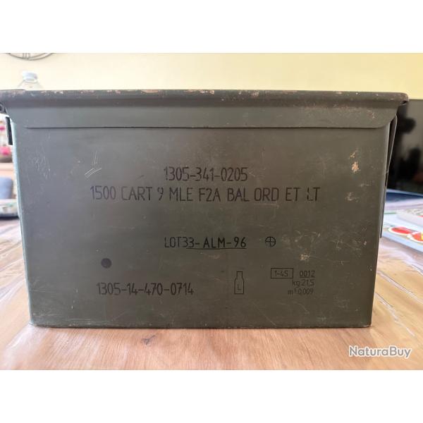 Caisse de munitions militaire US M2A1 - ex-arm�e fran�aise