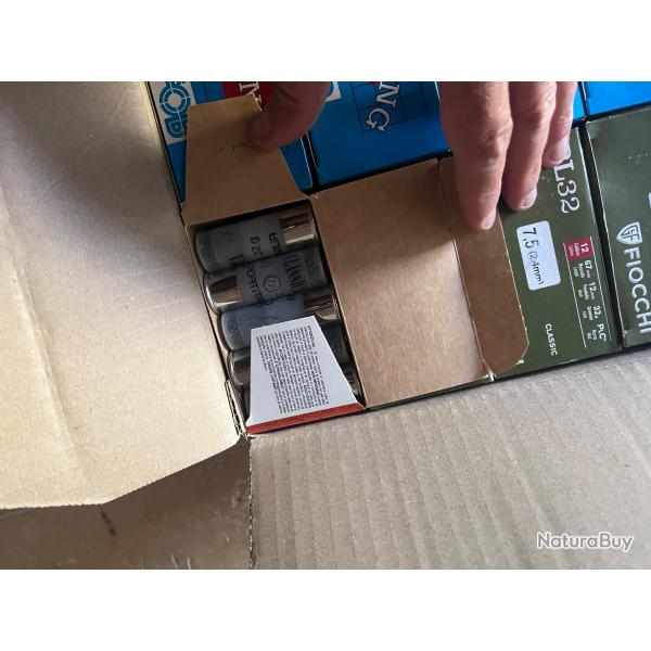 Lot cartouche calibre 12 -plomb 71/2 NSI - FIOCCHI