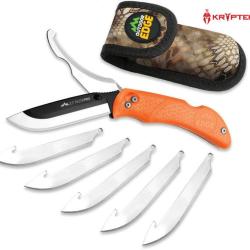 Couteau Outdoor Edge Razor Pro Lame Acier 420J2 Manche TPR Lockback OERO20C