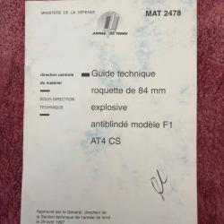 Guide technique roquette 84 mm AT4CS