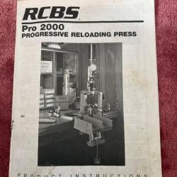 Notice RCBS Pro 2000 . Presse progressive.