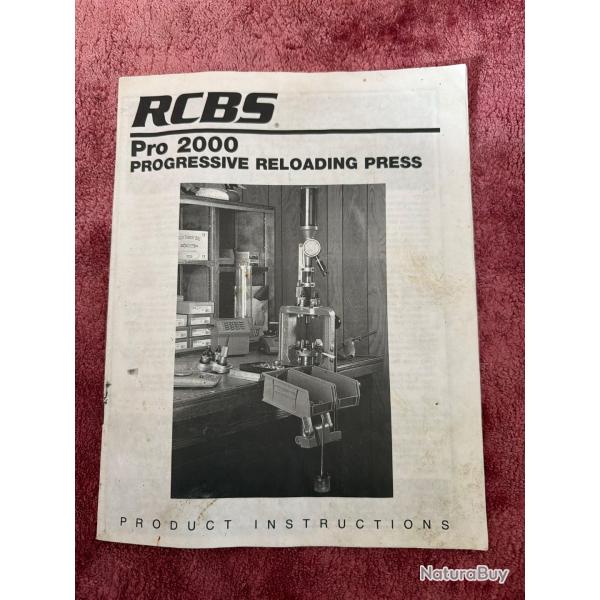 Notice RCBS Pro 2000 . Presse progressive.