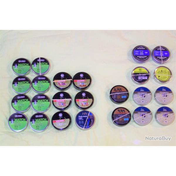 Lot 24 bo�tes Plombs Diabolo Comp�tition 4,5 mm - Air Comprim�