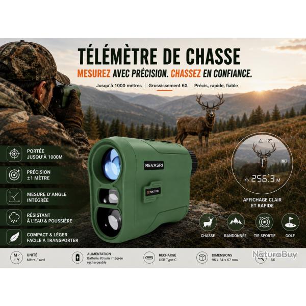 T�l�m�tre de chasse 1000 m - Grossissement 6X