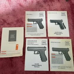 Diff&eacute;rentes notices de Glock .