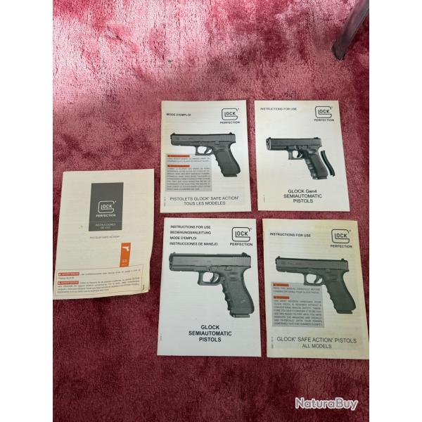 Diff�rentes notices de Glock .