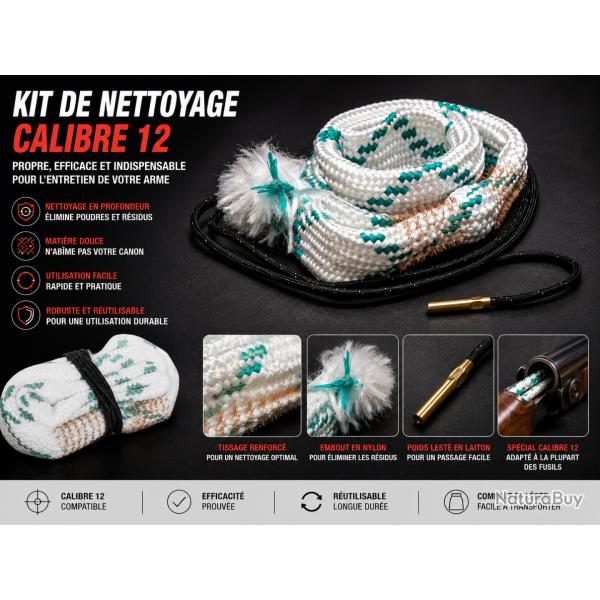 Kit de nettoyage pour fusil - Calibre 12