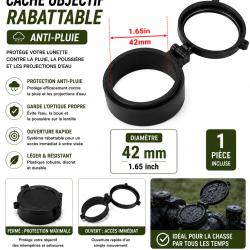 Cache objectif rabattable anti-pluie - 42 mm
