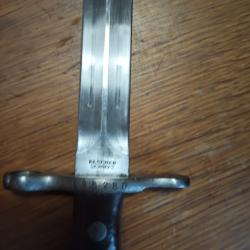Vend ba&iuml;onnettes suisse cromee  pour fusil Smith mod&egrave;le 1918 en bon &eacute;tat marquage ELsener schyz l