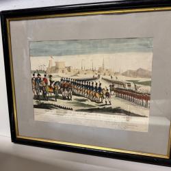 ESTAMPE &Eacute;POQUE EMPIRE &laquo;&nbsp;PRISE ET CAPITULATION DE LA PLACE DE ROSES ET DU CH&Acirc;TEAU DE LA TRINIT&Eacute;&nbsp;&raquo;