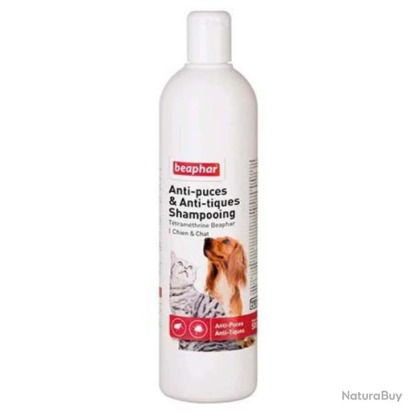 SHAMPOING ANTI-PUCE/TIQUE CHAT CHIEN - 500ml - BEAPHAR