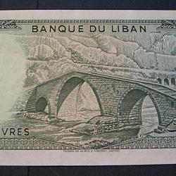 Liban, billet de 5 livres superbe