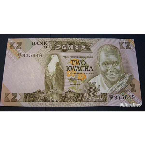 Zambie, billet de 2 kwacha  superbe