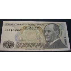 turquie, billet de 10 lirasi  superbe