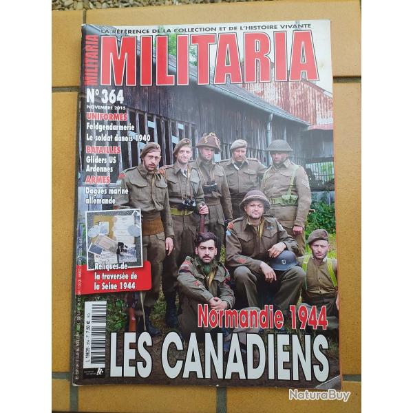 REVUE MILITARIA 364 DAGUES NORMANDIE 1944 LES CANADIENS AIRBORNE GLIDERS PLAQUETTE 1914-1918