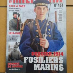 REVUE MILITARIA 434 LES TIRAILLEURS SNIPER RUSSE COUVRE CASQUE A POINTE FUSILLIER MARIN 14-15 82ND