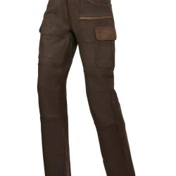 Pantalon Femme Prestige cuir de buffle (Couleur: Brun/marron, Taille: 42)