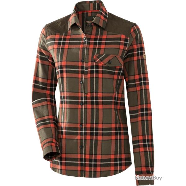 Chemise Femme Mosel (Couleur: Oliv/Orange, Taille: M)