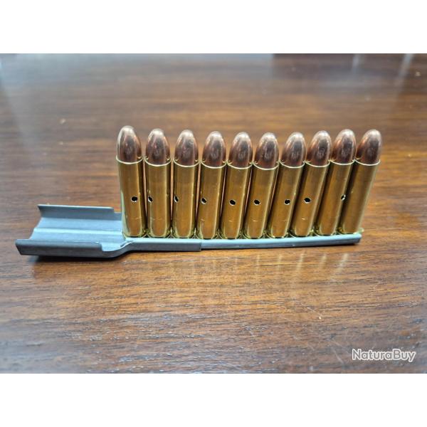 10 munitions 30M1 neutralis� 30-30 USM1 avec leur lame de chargement