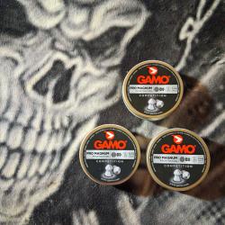 Lot 3 x Plombs Gamo pro magnum p&eacute;n&eacute;tration cal 4.5mm x250