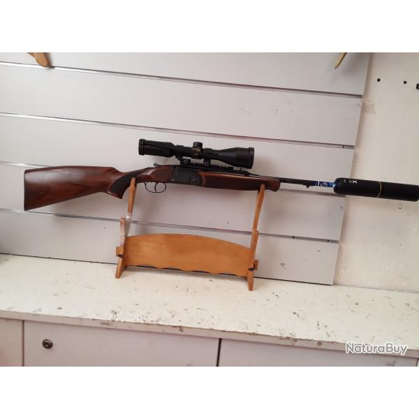 Carabine kipplauf Fair K500 cal.270win bois can.60cm + lunette 2,5-10x50 + silencieux