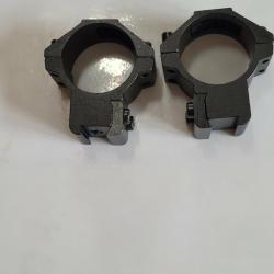 COLLIERS DE MONTAGE DIAMETRE 30  POUR RAIL DE 11 mm  MONTAGE BAS