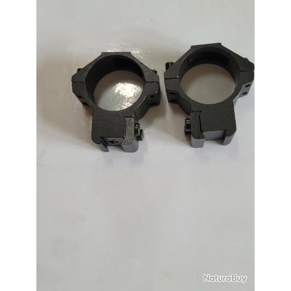 COLLIERS DE MONTAGE DIAMETRE 30  POUR RAIL DE 11 mm  MONTAGE BAS