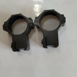 COLLIERS DE MONTAGE DIAMETRE 30  POUR RAIL DE 11 mm  MONTAGE HAUT