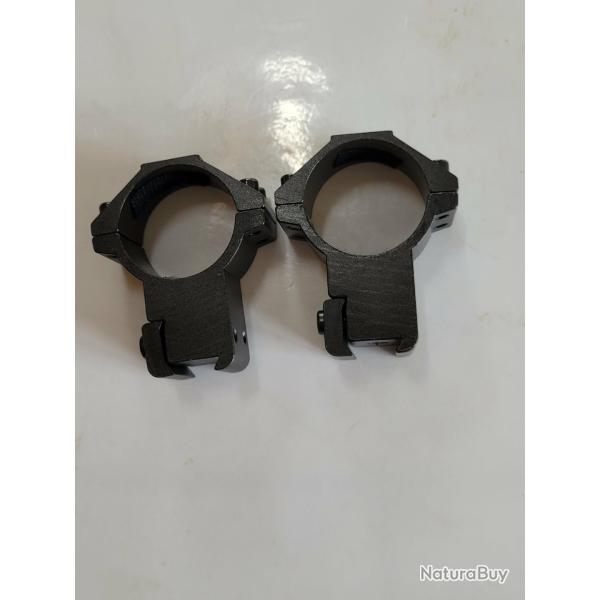 COLLIERS DE MONTAGE DIAMETRE 30  POUR RAIL DE 11 mm  MONTAGE HAUT