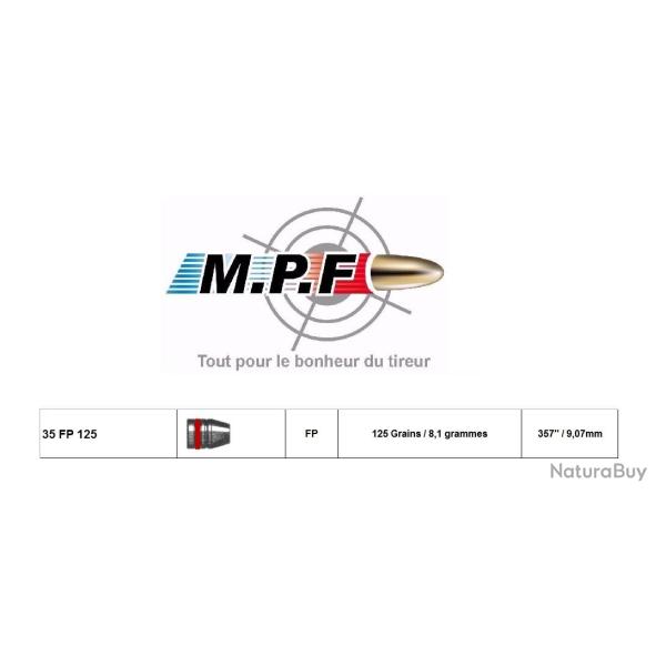BallesMPFpro 35 FP 127 Gr �355" Ogives par 1000 plombs sp�ciales PCP port gratuit promo vacances