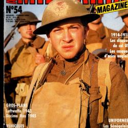 Militaria magazine 54, tirailleurs s&eacute;n&eacute;galais 1919-1940, disques de col us army1907-26, casque gb
