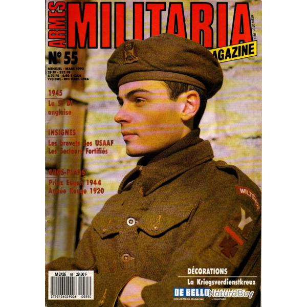 Militaria magazine 55, chasseur de montagne, tommy lib�ration 8 ,lunettes de protection us 41-45,