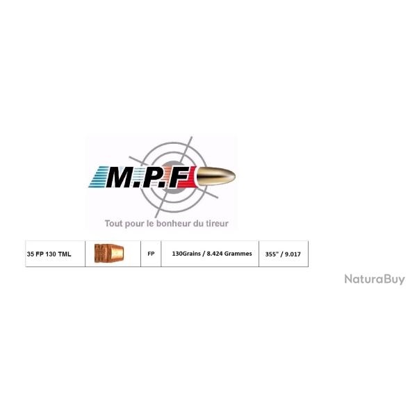 BallesMPF 35 FP 130 Gr TML �355 Ogives Cuivr�es / 1000  sp�ciales PCP port gratuit prix attractif