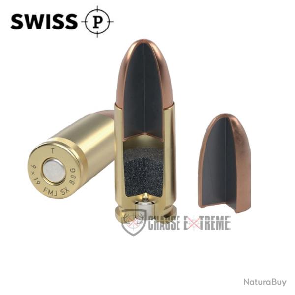50 Cartouches SWISS P Cal 223 Rem 55Gr FMJ DS