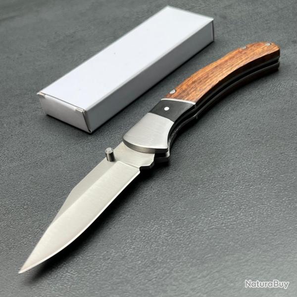 Couteau Pliant Gentleman Farmer Rite Edge Lockback Wood Lame 7,62 cm Acier 3Cr13 Poign�e Bois 1576