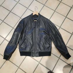 Blouson Cuir Noir Aviateur