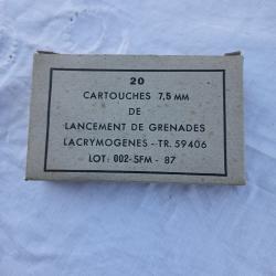 1 bo&icirc;te de 20 cartouches plastique vert fran&ccedil;aises &agrave; blanc class&eacute;e D&sect;i