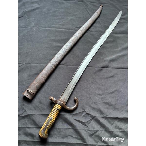 Ba�onnette fran�aise Chassepot 1866 monomatricule - Napol�on III Second Empire Guerre de 1870