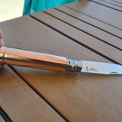 Couteau Opinel N&deg;10 customis&eacute; sur douille 20mm Flak Allemagne 1940 - Trench Art ww2