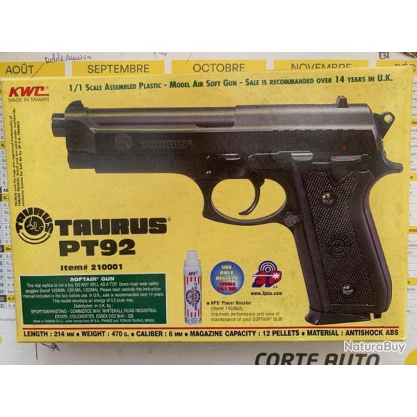 pistolet taurus airsoft gun 0,6 joules de cybergun KWC  ressort spring