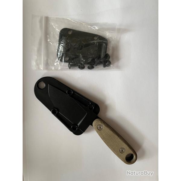 vends couteau fixe Esee uzula 2 black avec �tui port ceinture visseries sans emballage  jamais servi