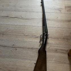 Fusil &agrave; syst&egrave;me et chien ext&eacute;rieur