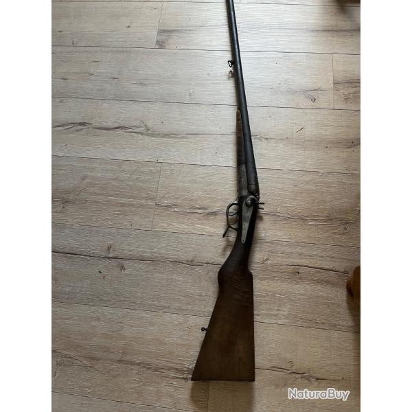 Fusil � syst�me et chien ext�rieur