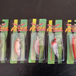 Lot de 5 leurres MILO divers coloris
